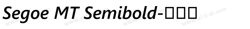 Segoe MT Semibold字体转换
